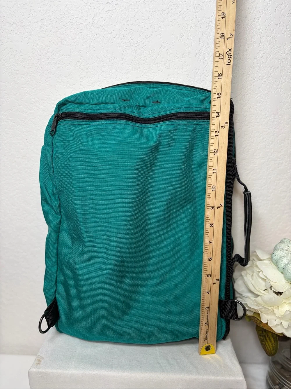 Eddie Bauer Expedition Outfitters Convertible Backpack Travel Bag Teal Briefcase